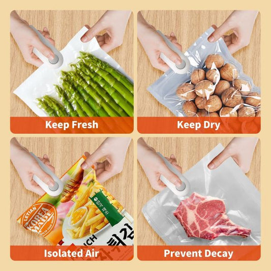 Heat Sealing Machine 2 In 1 Cutting And Sealer Usb Rechargeable Food Sealer Mini Sealer For Snack Storage Food Sealer For Chip Bags, Plastic Bags, Food Storage ( Random Color)