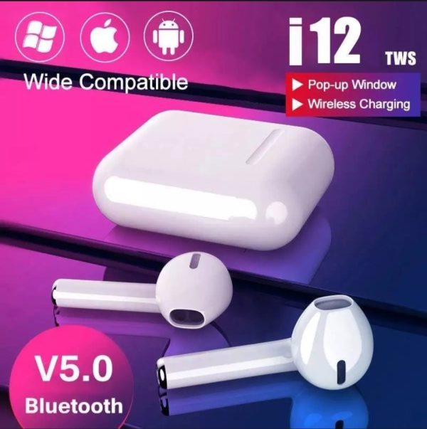I12 Tws Earbudstouch Control Earphones Headsets With Mic In-ear Stereo Earbuds | Mini Headphones Wireless Bluetooth 5.0 With Case Sensors | Compatible With Ios And Android Devices