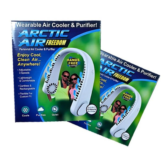 Neck Fan – Wearable Air Cooler & Purifier – Arctic Air Freedom – 3-speed Neck Cooler, Small Fan For Outdoor & Indoor Use, Usb-rechargeable Fan ( Random Color )